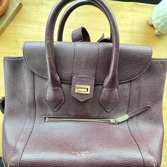 Plum Leather Henri Bendel Tote/Backpack - Picture 8 of 10